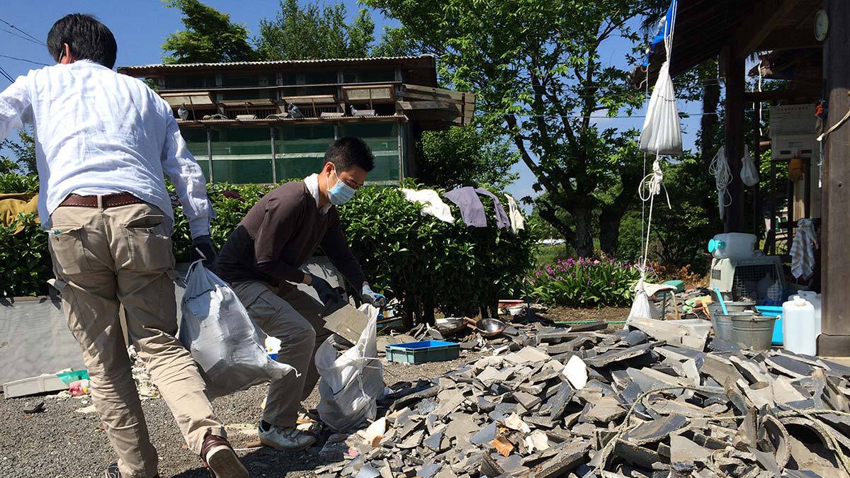 熊本に現地入りして災害復旧ボランティア